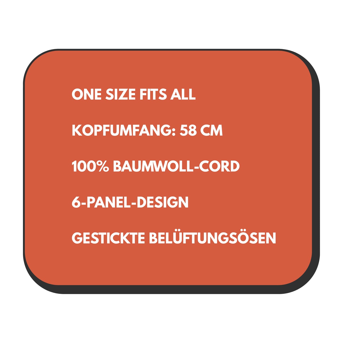 Dunkelgrüne Cord Cap — Bildupload & personalisierbar