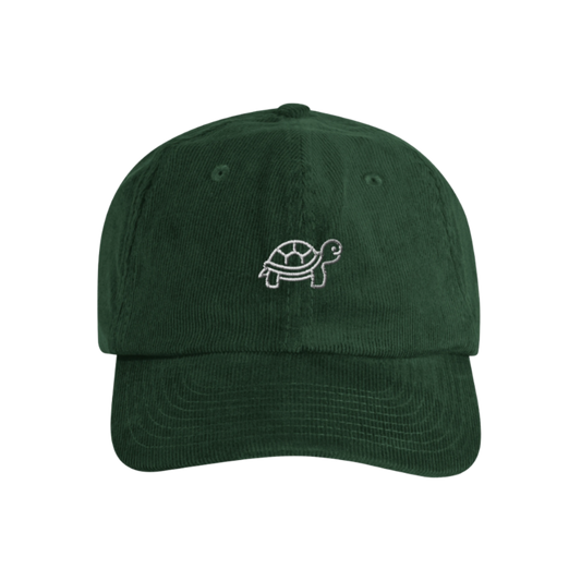 Dunkelgrüne Cord Cap — Bildupload & personalisierbar