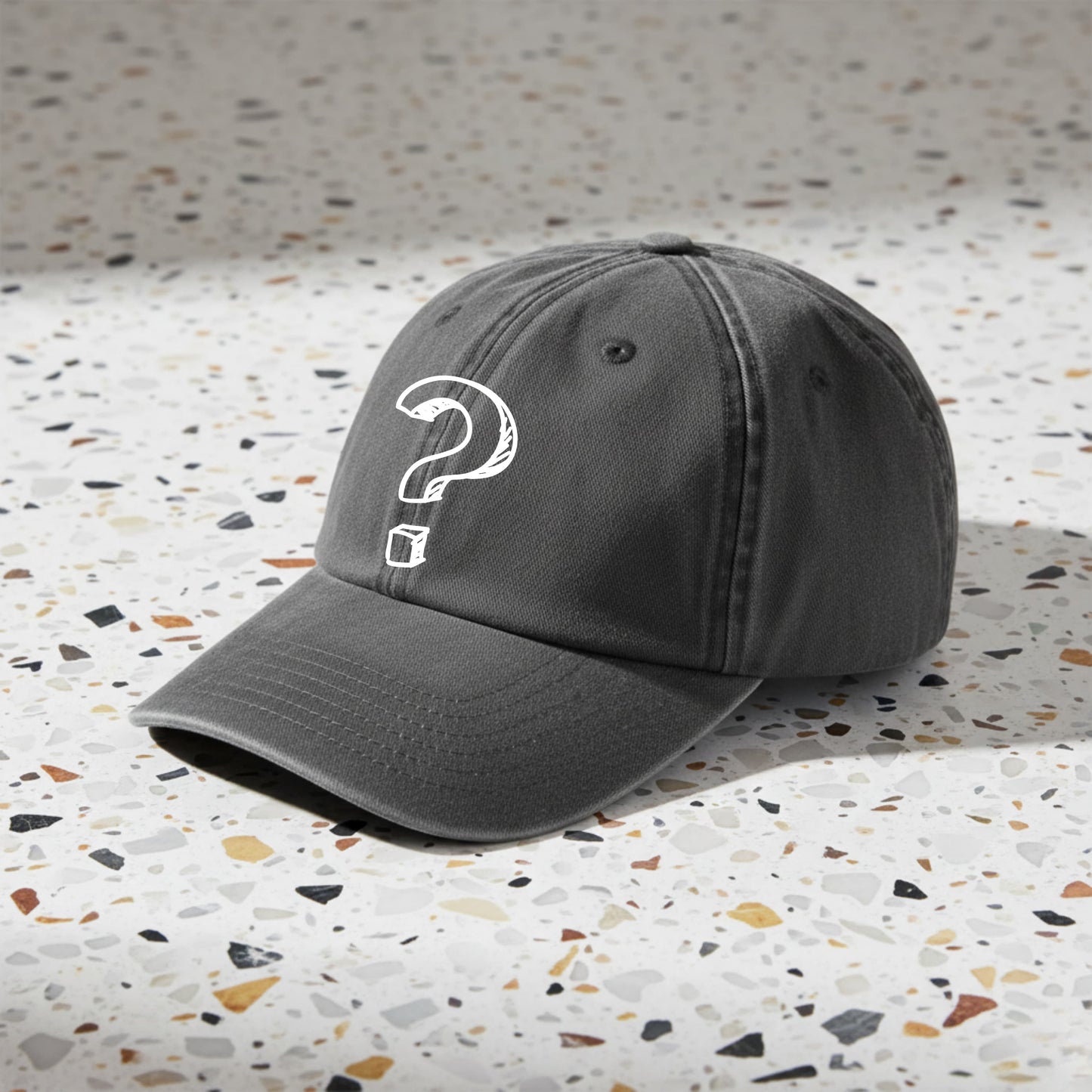 Schwarze Dad-Cap — eigener Text personalisierbar