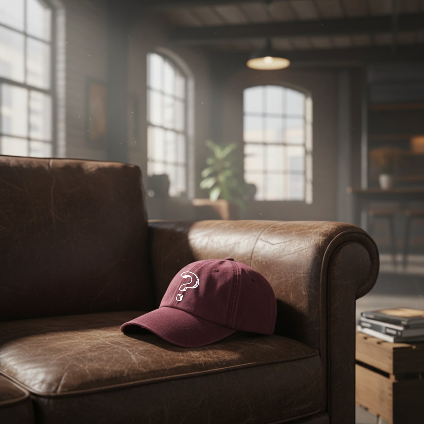 Vintage Rot Cap — personalisierbar mit Bild oder Text