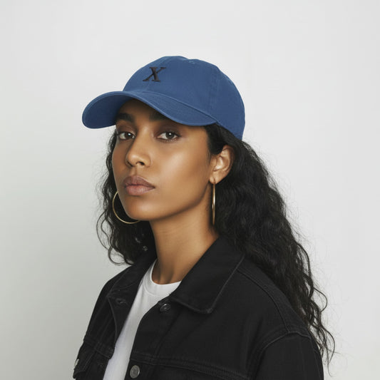 Cornflower Blau Cap stoffstruktur – closeup