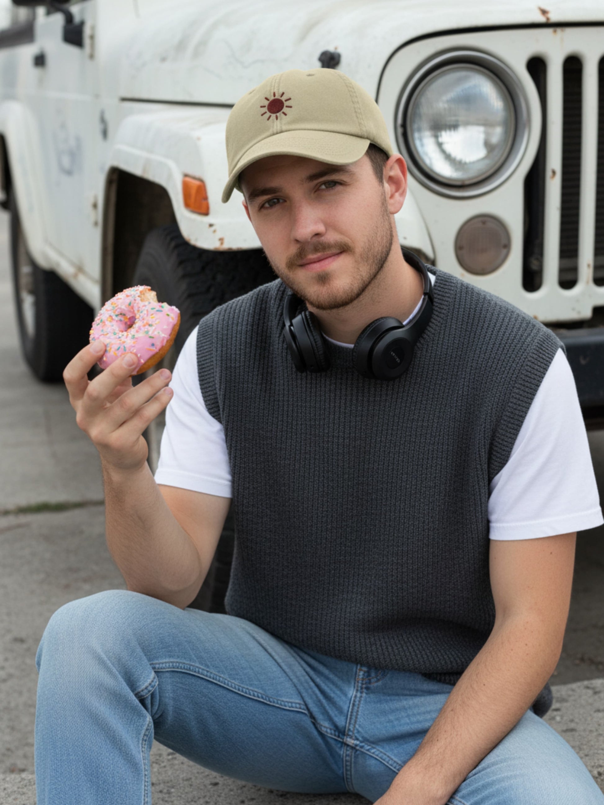 Vintage Stone Cap model – Model mit personalisierter Cap